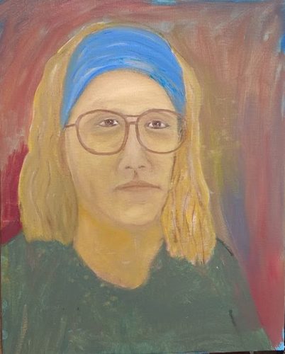 Keith, portrait of Jamie, oils.